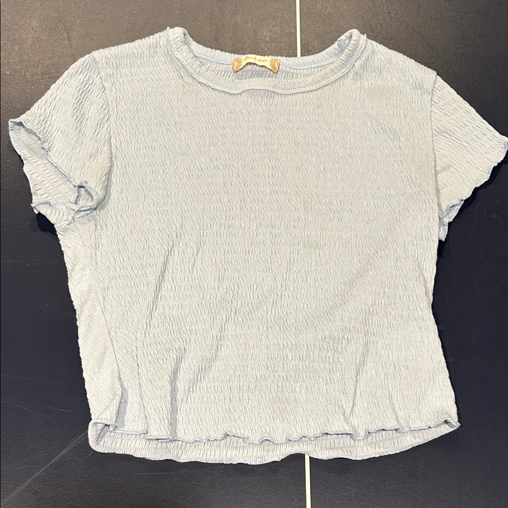 Altar'd State Light Blue Short Sleeve Top